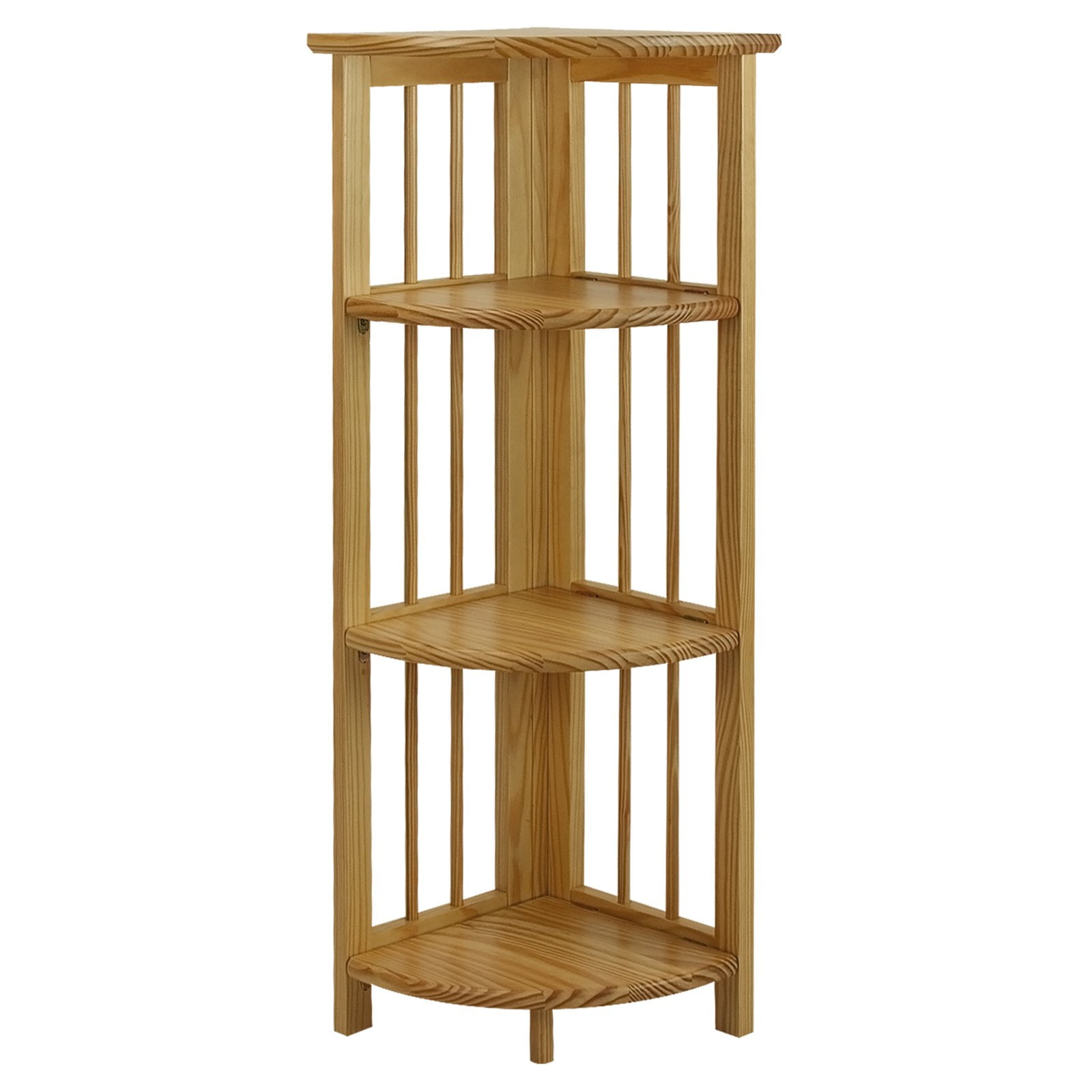 Greenco 5 Tier Wall Mount Corner Shelves Espresso Finish Com