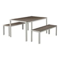 thumbnail image 1 of Pemberly Row 3-piece Aluminum Frame Patio Dining Set in White/Gray, 1 of 13