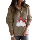 thumbnail image 1 of Pntutb, suéter con cuello en V de otoño e invierno para mujer, suéter de punto de manga larga con cremallera estampada de Papá Noel, suéter para mujer Pntutb Pntutb-2348, 1 of 6