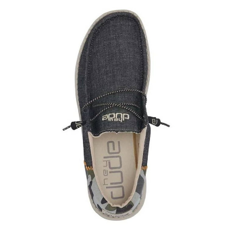 Hey Dude Men's Wally Funk Camo Dark Grey Shoes 110413195
