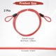 thumbnail image 3 of Cable de Seguridad Uxcell con Asas [2Pcs] - 3.28ft / 39.4 Pulgadas Cable de Seguridad para Candado de Equipaje de Acero Inoxidable para Bicicletas y Equipaje - [Rojo], 3 of 6