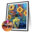 thumbnail image 2 of Florero de girasol Kits de pintura de diamante DIY Taladro redondo completo Decoración de pared para el hogar Sywqhk Decoración hogareña, 2 of 9