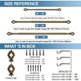 thumbnail image 5 of Urbanest Adjustable Single Curtain Rod Set Leto Finials – 1 - Inch Diameter, With Renaissance Gold Rod, 84–120 Inches, 5 of 6