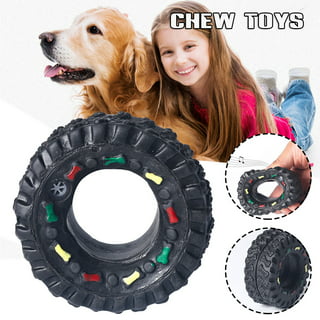1x5 Rubber Tire Dog Chew Toys Throwing TYRE WHEEL Interactive Dog