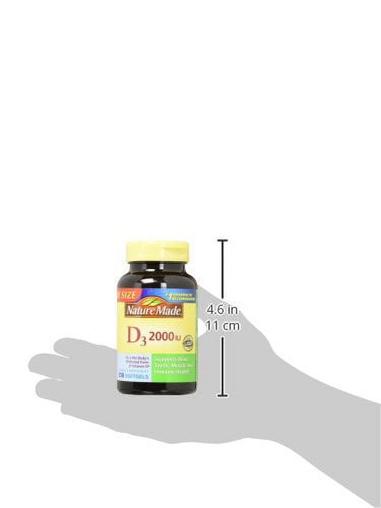 Nature Made Vitamin D3 2000 IU (50 mcg) Softgels, 250 Count Everyday Value Size for Bone Health? (Packaging May Vary)