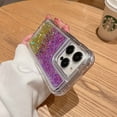 thumbnail image 3 of Compatible with iPhone 13 Case, Two-color Glitter drops Glitter Hybrid Protective Phone Case Ultra Slim Anti-Scratch Anti-fall Shock Absorption TPU Bumper Cover for iPhone 13,G, 3 of 14