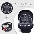 thumbnail image 2 of Stretchy Infant Car Seat Canopy, Baby Carseat Cover, Soft Nursing Breastfeeding Cover, Multi Use Newborn Carrier/Stroller/Shopping Cart Cover, Boy Girl Shower Gift - No Touch Sign, 2 of 7