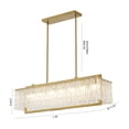 thumbnail image 5 of Design Living 7-Light Brass Chandelier With Clear Rippled Glass, 5 of 6