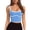 Sky Blue, variant on Cropped Tank Tops for Women High Impact Push Up Racerback Sleeveless Contrast Binding Workout Yoga Gym Tanks