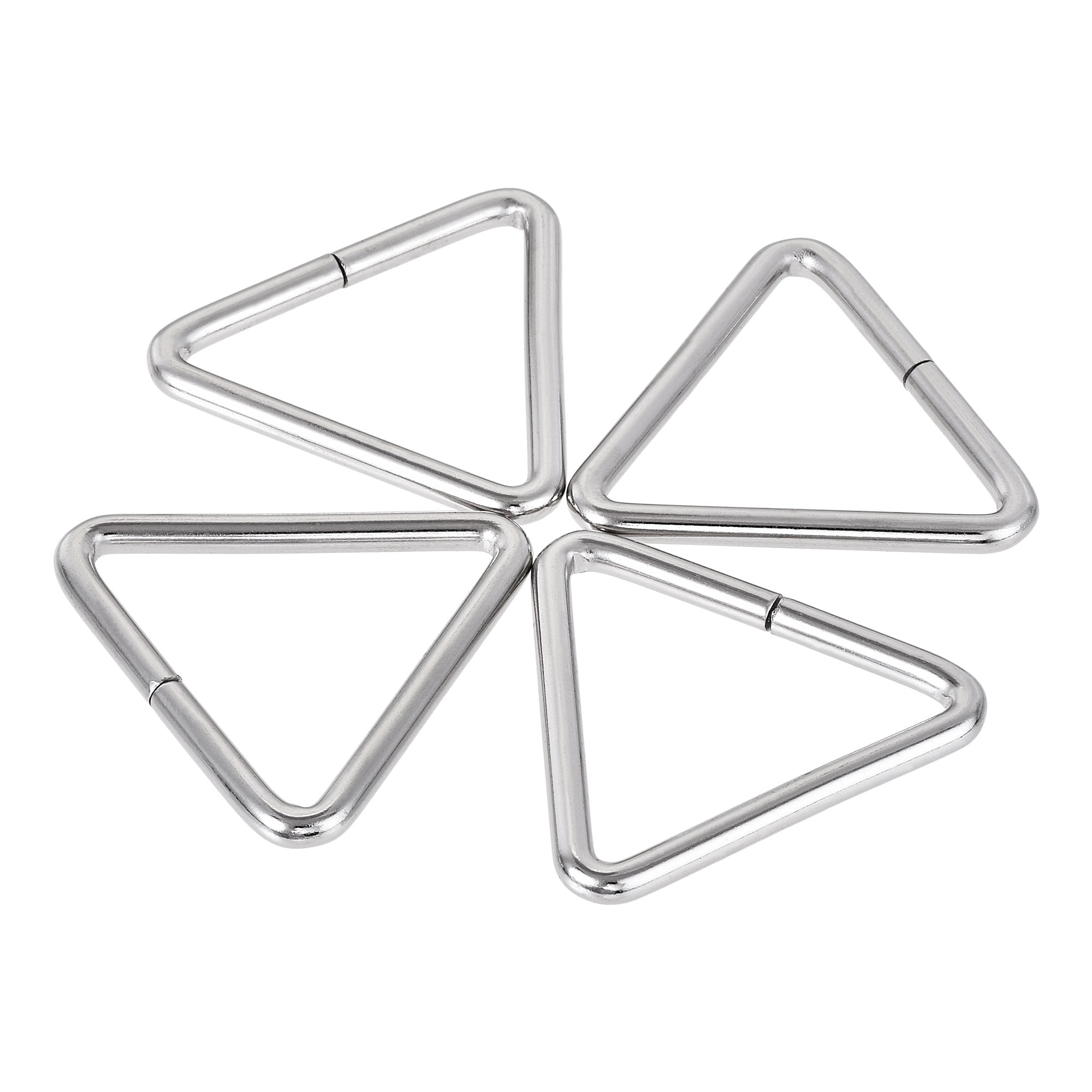 Uxcell 50mm Inner Width Metal Triangle Ring Buckle 4 Pack