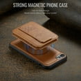 thumbnail image 5 of Case for iPhone 7 / 8 / SE 2022 & 2020, Detachable Magnetic Wallet Credit Card Cash Slot Case Support Wireless Charging Functional Kickstand Compatible with MagSafe Phone Cover,Brown, 5 of 12