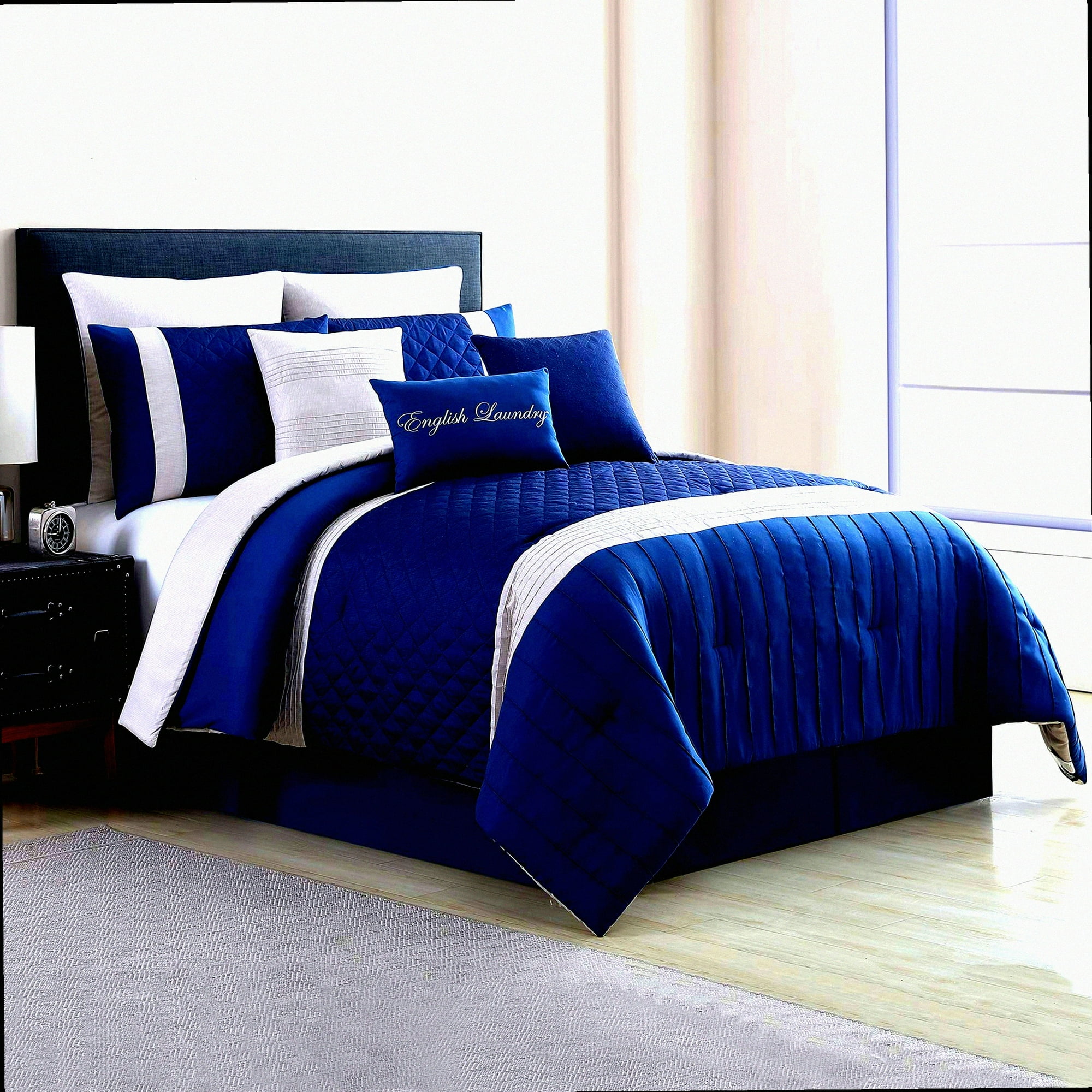 EleganceLux 9 Piece Comforter Set Luxury Bedding Ensemble with Embellishments for Elegant Bedroom Decor Soft Cozy Fabric King Queen Size