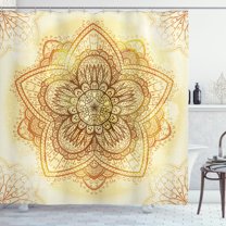 Indian Mandala Hippe Bohemian Print Polyester Fabric Shower Curtain with Hooks