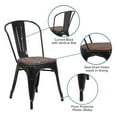 thumbnail image 2 of 4 Pk. Black Metal Stackable Chair with Wood Seat, 2 of 9