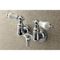 thumbnail image 2 of Kingston Brass AE34T1 Aqua Vintage 3-3/8 Inch Wall Mount Tub Faucet, Polished Chrome, 2 of 4