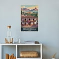 thumbnail image 4 of Vintage City Travel Poster of Moquegua Peru with Colonial Homes And Golden Light Canvas Poster, 4 of 8