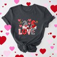 thumbnail image 7 of mihongmao Valentine Graphic T Shirts for Women Short-sleeved Crew-neck Pullover Casual Valentine's Day Dark Gray XL, 7 of 7