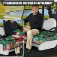 thumbnail image 2 of Yuyamidu Green Christmas Golf Cart Seat Covers for 2 Seats Santa Claus Golf Cart Seat Towel Blanket with Front Pockets, HO-HO-HO Club Car Accessories Protect Your Golf Cart Seat, 2 of 7
