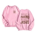 thumbnail image 6 of Christian Sweatshirts for Girls What A Friend We Have In Jesus Cute Graphic Crewneck Sweatshirt Pullover Tops, 6 of 7