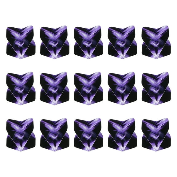 Uxcell Standard Dart Flights 15 Pack Flights Storm Pattern Purple