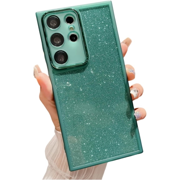 Lens Protective Film Integrated Clear Phone Case for Samsung Galaxy A73 A53 A33 A23 A13 5G 4G, Shiny and Thin Back Cover, Soft Bling Bling Shell