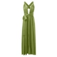 thumbnail image 5 of Sngxgn Women's V Neck Sleeveless Ruched Bodycon Party Dress(Mint Green,S), 5 of 6