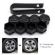 thumbnail image 4 of Muyoka 20 piezas tapas de tuercas de rueda 17mm cubiertas de tuercas de rueda universales cubiertas de tuercas de neumáticos con juego de herramientas de extracción para vehículo de coche (negro/plata Muyoka Hogar, 4 of 7