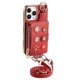 thumbnail image 5 of For iPhone 16 Pro Max Case Detachable Card Holder PU Leather+TPU Flower Aesthetic Phone Cover with S, 5 of 5