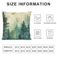 thumbnail image 5 of COMIO  Birch Tree Throw Pillow Covers Watercolor Mountain Pillow Cases Nature Forest Green Pillow Cushion Cover with Hidden Zipper for Home Decor Square Pillow Case, 5 of 5