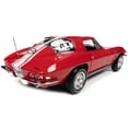 thumbnail image 6 of 1963 Chevrolet Corvette Stingray Z06 Riverside Red With White Stripes American Muscle 30th Anniversary 1/18 Diecast Model Car By Autoworld Amm1263, 6 of 6
