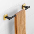 thumbnail image 5 of Matte Black Gold Bathroom Accessories Set Wall Towel Holder Roll Paper Holder Towel Ring Robe Hook Stainless Steel Hardware Set, 5 of 5