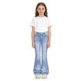 thumbnail image 3 of RTKFRFLM Teen Girls Flare Jeans Slim Fit Stretchy Bell-Bottom Denim Trousers Light Blue 6-7 Years, 3 of 4