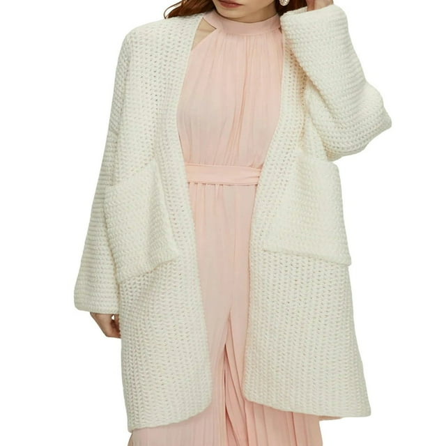 Womens Long Cardigan Sweaters Open Front Long Sleeve Chunky Cable Knit Duster Outerwear Maxi Fall Sweater Jacket S-XL