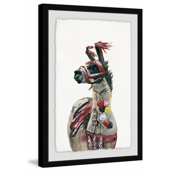 Marmont Hill Dark Llama Framed Painting Print