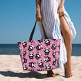 thumbnail image 6 of Xecao Cute Panda for versatile beach bag for women includes zipper pockets and waterproof material, ideal for vacations and adventures., 6 of 7