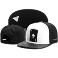 thumbnail image 4 of Snapback Hats for Men Baseball Cap Adjustable Flat Bill Trucker Dad Gift Skull Hat Skeleton Hand Snap Backpack Skateboard Hats, 4 of 5