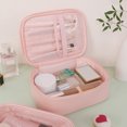 thumbnail image 4 of Airle 2 Pcs/Set Cosmetic Storage Bag Set 2 in 1 Zipper Waterproof Two Bags Large Capacity Store Cosmetic Business Trip Oblong Shape Cosmetic Organizer Set for Women, 4 of 8