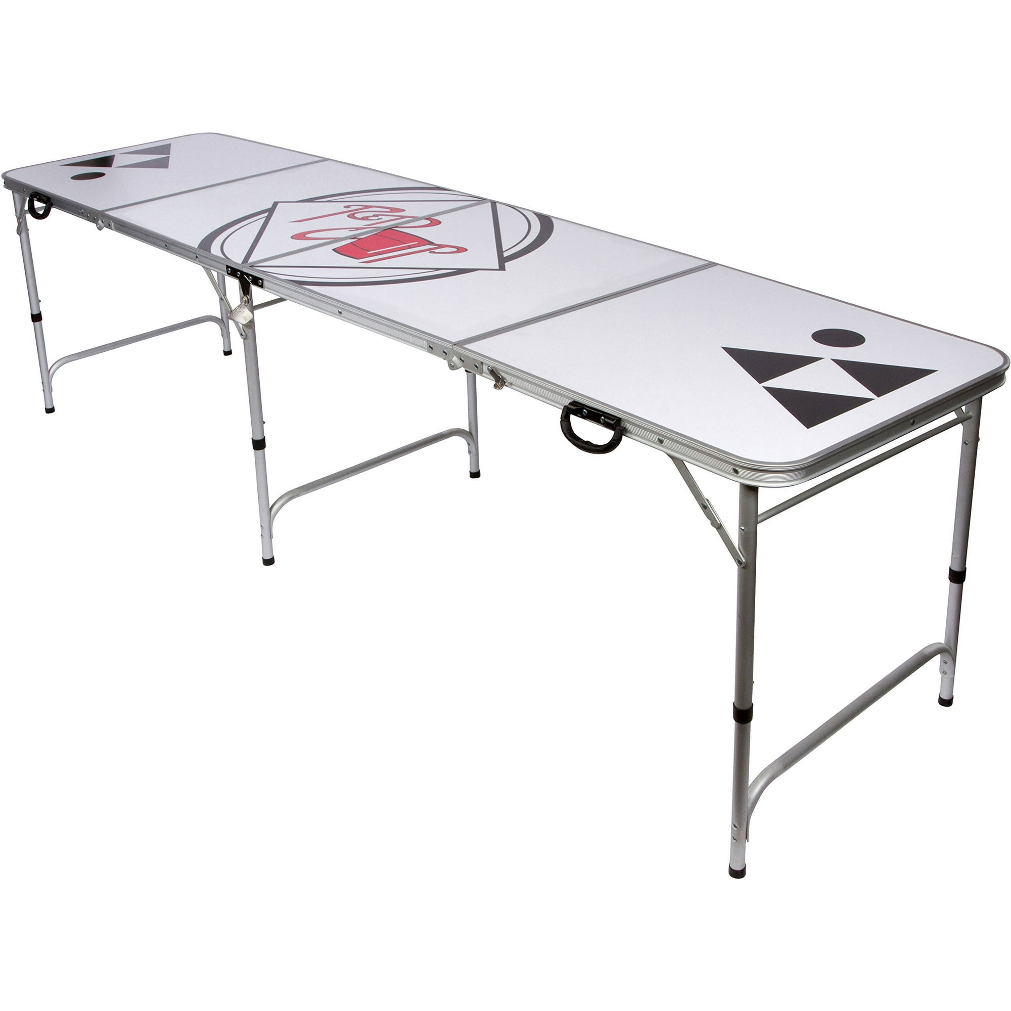 Red Cup Pong 8 Beer Pong Table Lightweight Portable With Carrying Handles Black Walmart Canada