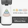 thumbnail image 2 of Pill Cutter, Pill Splitter for Small or Large Pills, Cuts Vitamins, Tablets, Detachable Pad for Clean Cuts, Travel Friendly, Black, 2 of 8