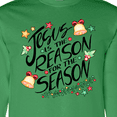 thumbnail image 4 of Inktastic Jesus is the Reason for the Season Christmas Bells and Stars Long Sleeve T-Shirt, 4 of 5