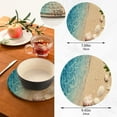 thumbnail image 3 of SKYSONIC Summer Beach Conch Pot Holders Trivets, 2 Pcs Heat Resistant Trivets,Tropical Palm Leaf Cotton Thread Weave Mats for Hot Pads Pans Pot Bowl Teapot for Kitchen Decor, 3 of 7