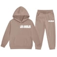 thumbnail image 6 of OOOUM Kids Sweatsuit Letter Graphic Hoodie And Jogger Pants 2 Piece Boy Casual Tracksuit Set , 11-12 Years, 6 of 7