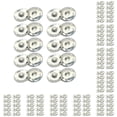 thumbnail image 1 of Qarigey 10 juegos de botones de presión de costura confiables, todos los proyectos de costura, sujetadores a presión de Metal a prueba de chapado en blanco 10Conjunto, 1 of 6