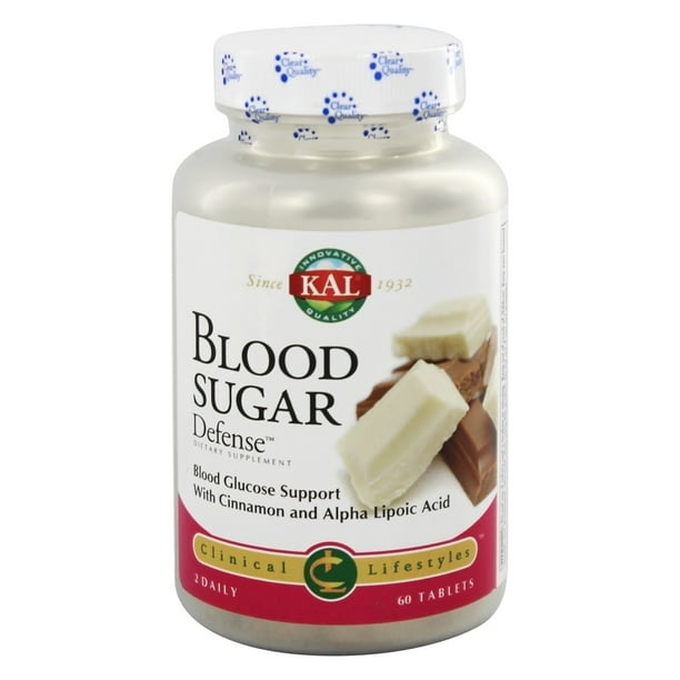 KAL Blood Sugar Defense Blood Glucose Support with Cinnamon and Alpha