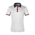 thumbnail image 1 of ylioge Mens Golf Shirts Short Sleeve Pullover Tees Button Collared Casual Slim Solid Color Comfort Office Work Tshirts Basic Athletic Tops, 1 of 4