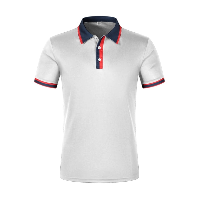 ylioge Mens Golf Shirts Short Sleeve Pullover Tees Button Collared Casual Slim Solid Color Comfort Office Work Tshirts Basic Athletic Tops