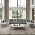 thumbnail image 3 of BEHOST 260" Oversized Modular Sectional Sofa for Home, Flexible Combination, Chenille Light Gray, 3 of 6