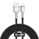 thumbnail image 4 of Cable de Datos USB a lightning 2.4A Metal Baseus  2m Negro, 4 of 4