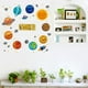 thumbnail image 5 of 2 * lindos planetas de dibujos animados pegatinas de pared extraíbles calcomanías impermeables para niños, 5 of 7