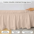 thumbnail image 3 of CCNY Wrap Around Style Bed Skirt Full XL Peach 15" Microfiber Bed skirt, 3 of 6
